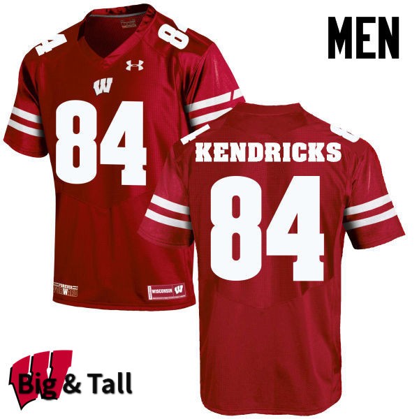 Wisconsin Badgers Men's #84 Lance Kendricks NCAA Under Armour Authentic Red Big & Tall College Stitched Football Jersey OJ40M60XO